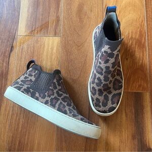 Rothy's The Chelsea Wildcat Leopard Print Slip On Sneakers
